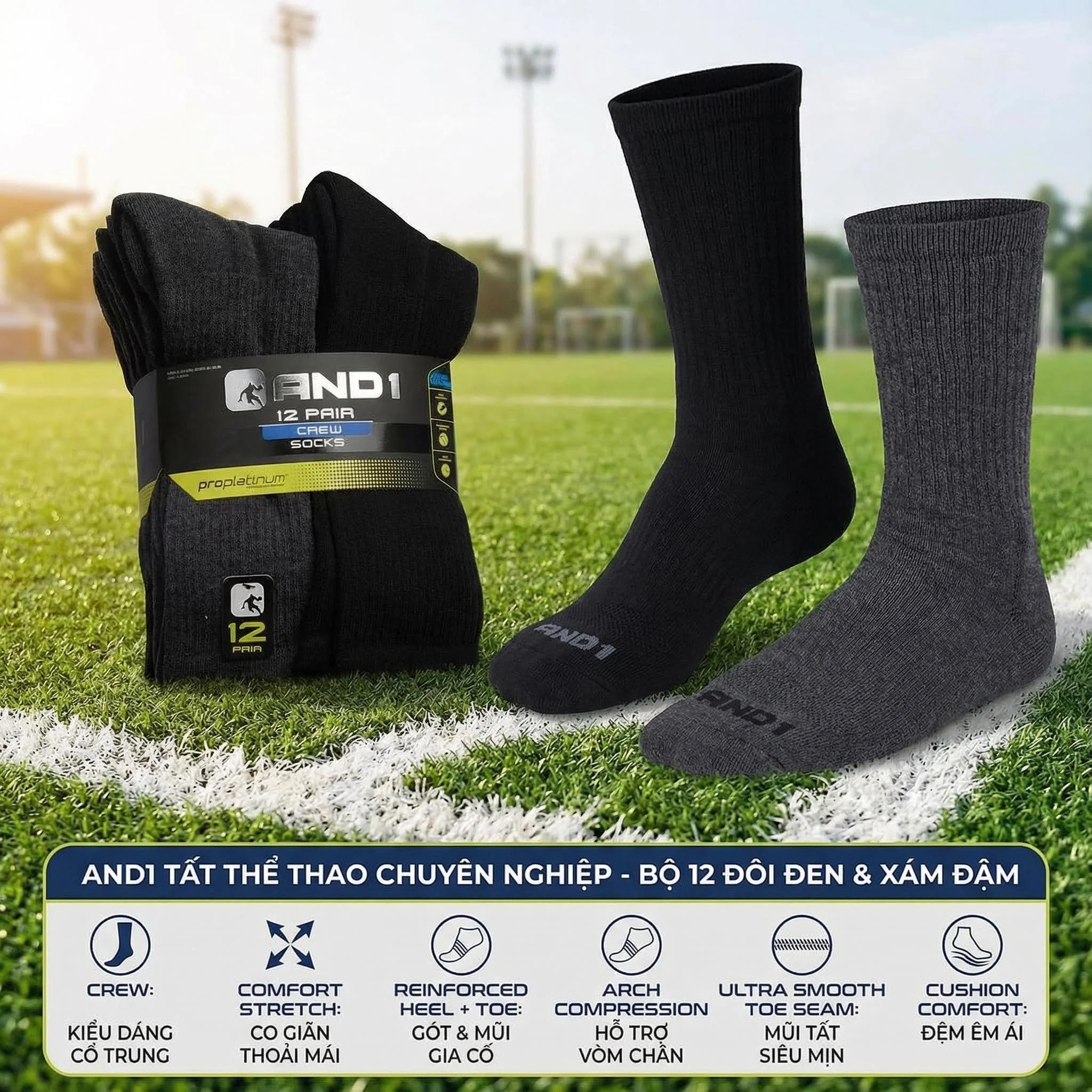AND1 5 AND1 performance socks