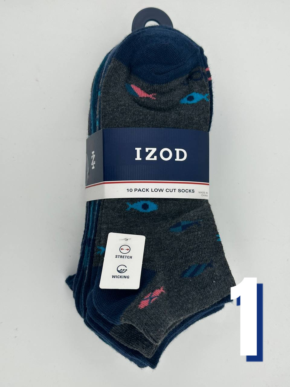 IZOD 10 Pair Low Cut Socks 1