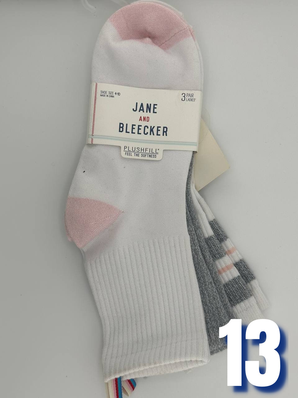 Jane and Bleecker Women Quarter Socks 13