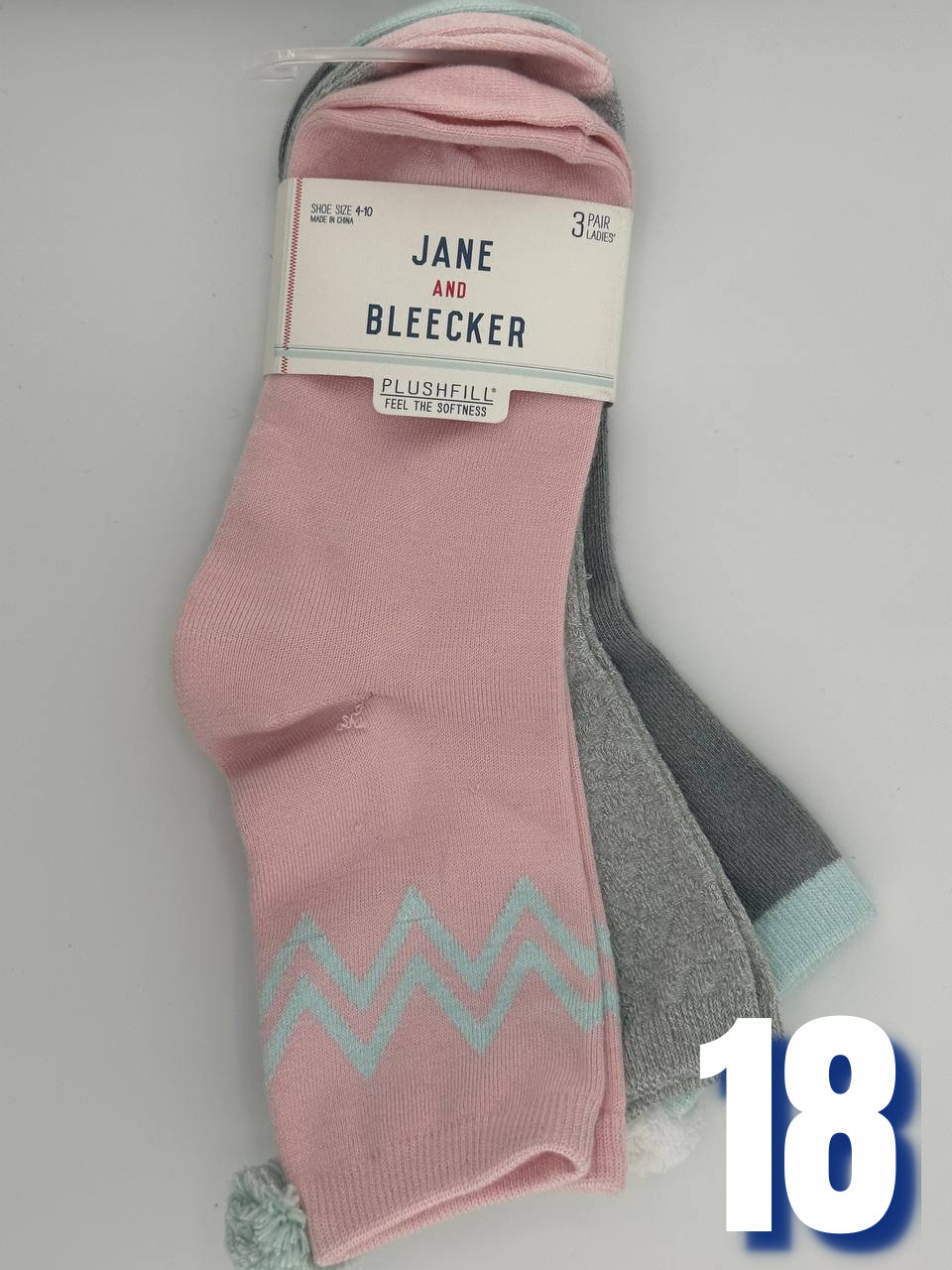 Jane and Bleecker Women Quarter Socks 18