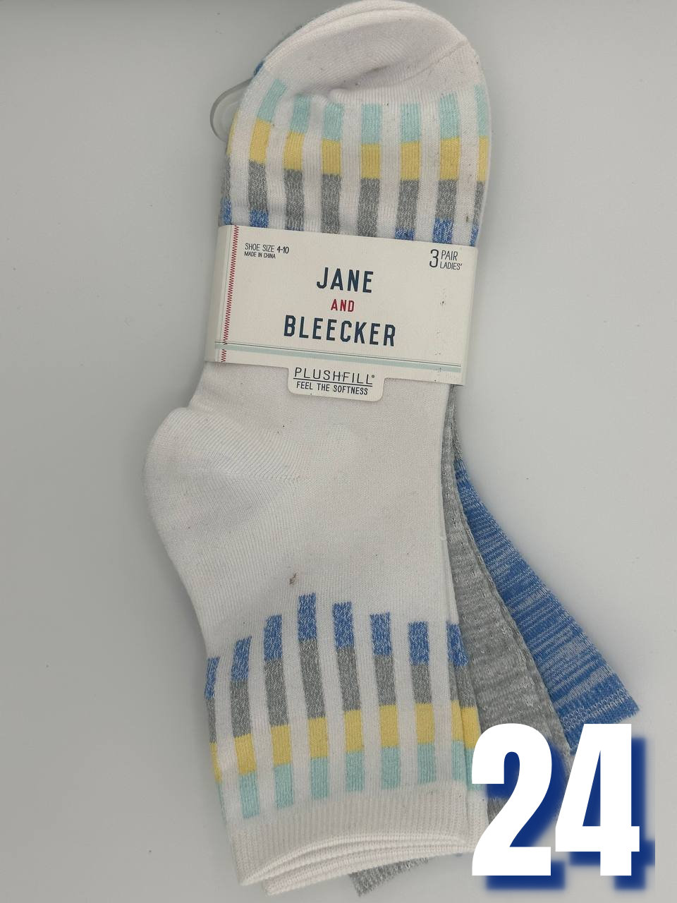 Jane and Bleecker Women Quarter Socks 24