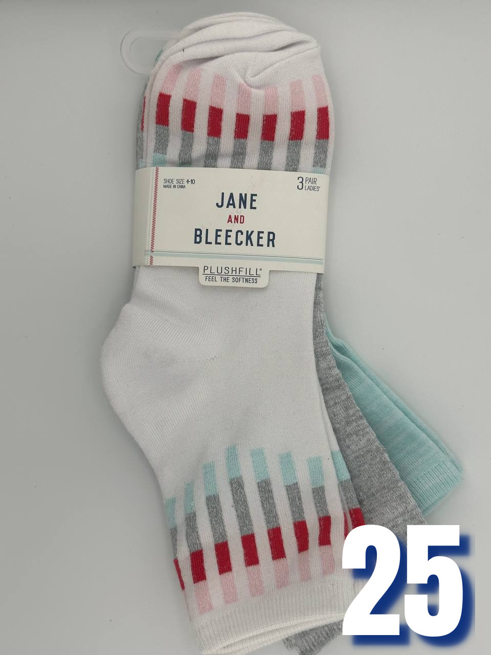 Jane and Bleecker Women Quarter Socks 25
