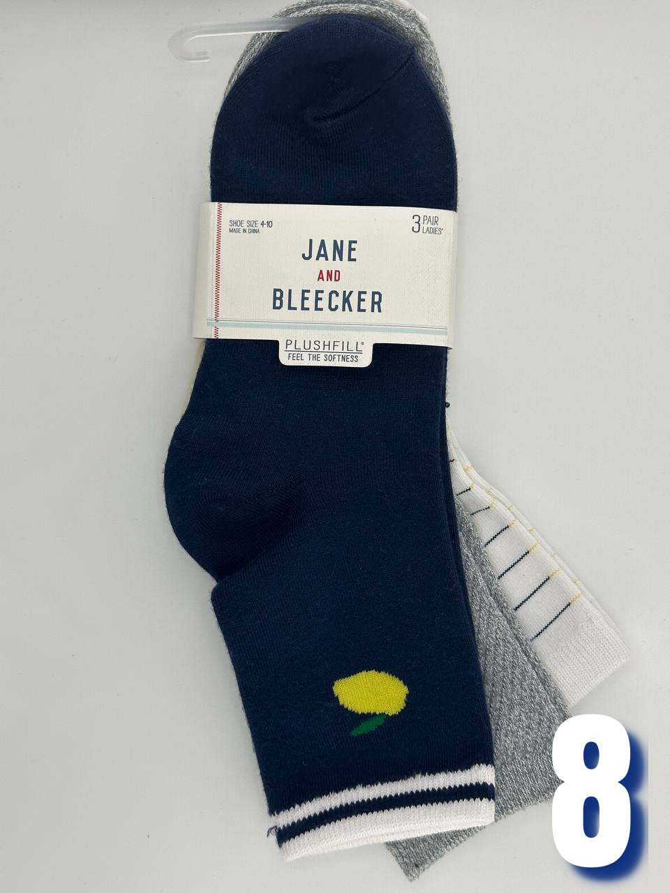 Jane and Bleecker Women Quarter Socks 8