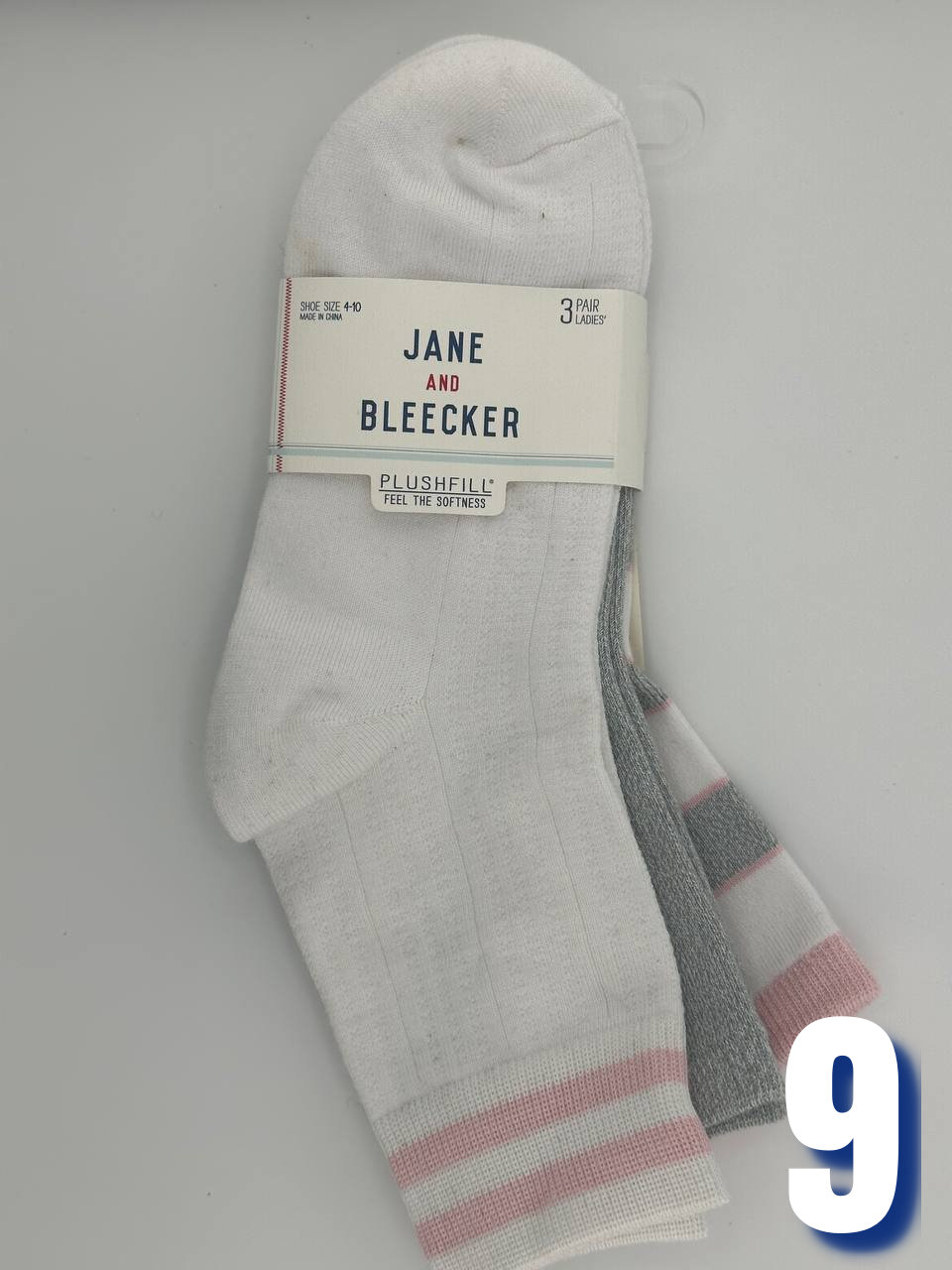 Jane and Bleecker Women Quarter Socks 9