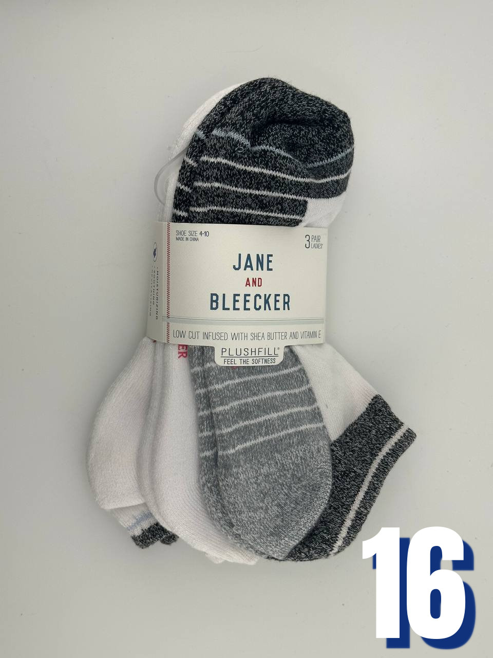 Jane and Bleecker Womens Low Cut Infused with Aloe and Vitamin E 16