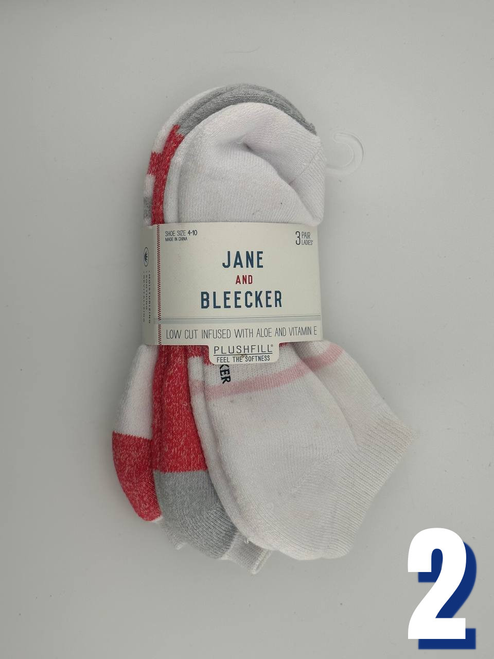Jane and Bleecker Womens Low Cut Infused with Aloe and Vitamin E 2