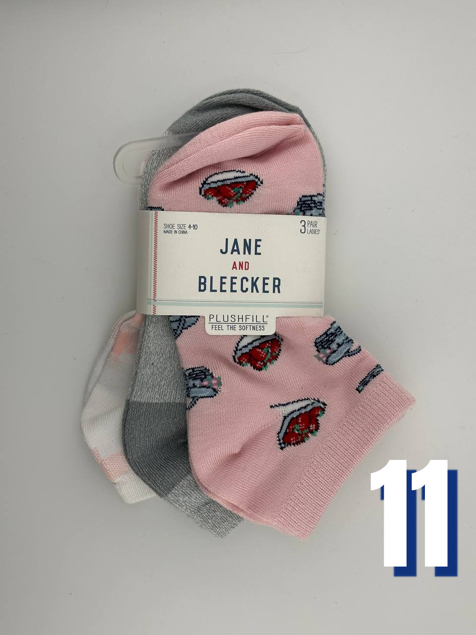 Jane and Bleecker Womens Low Cut Socks 11