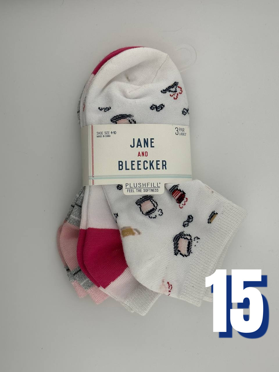 Jane and Bleecker Womens Low Cut Socks 15