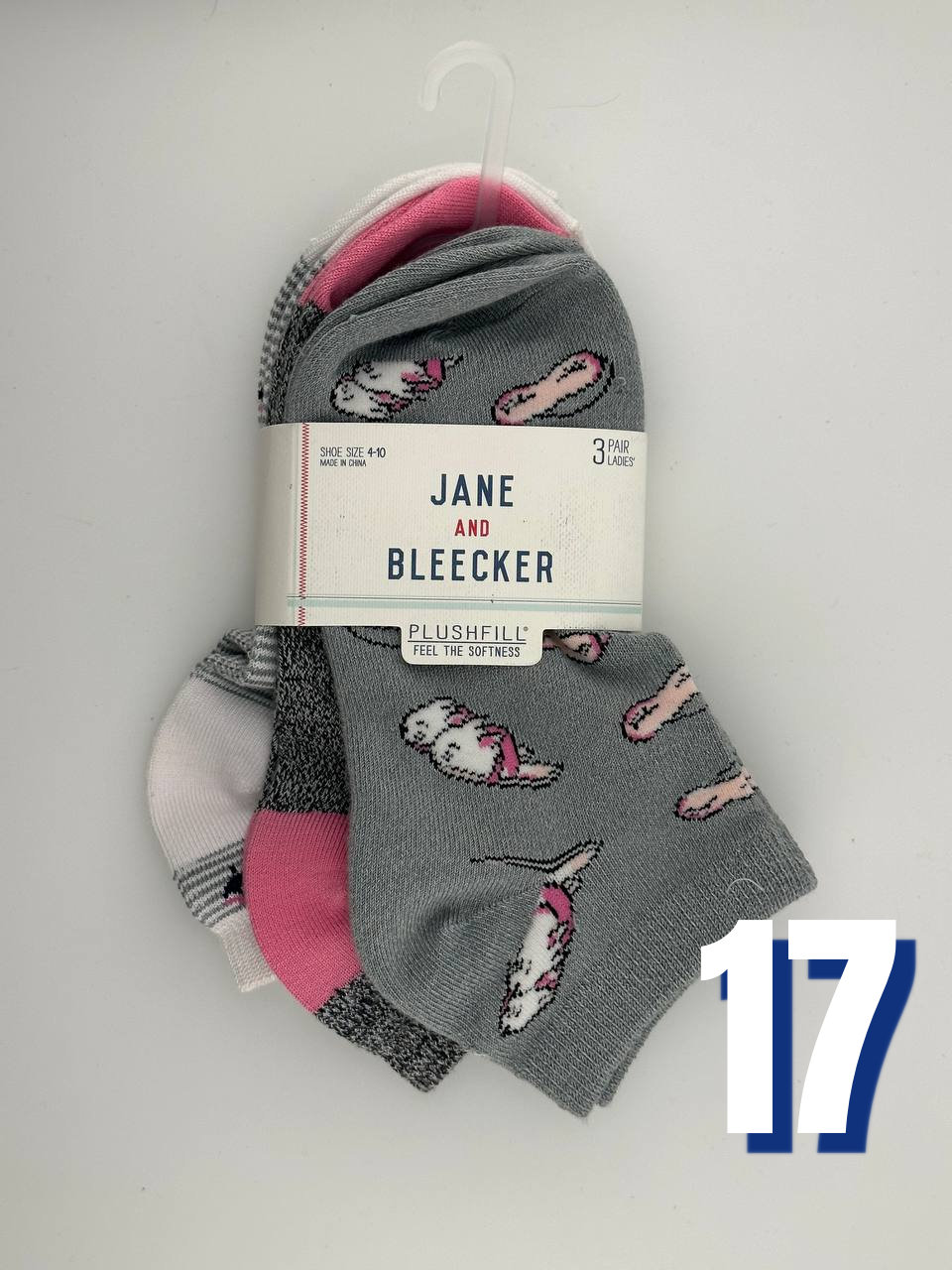 Jane and Bleecker Womens Low Cut Socks 17