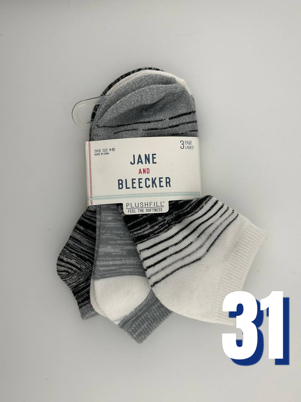 Jane and Bleecker Womens Low Cut Socks 31