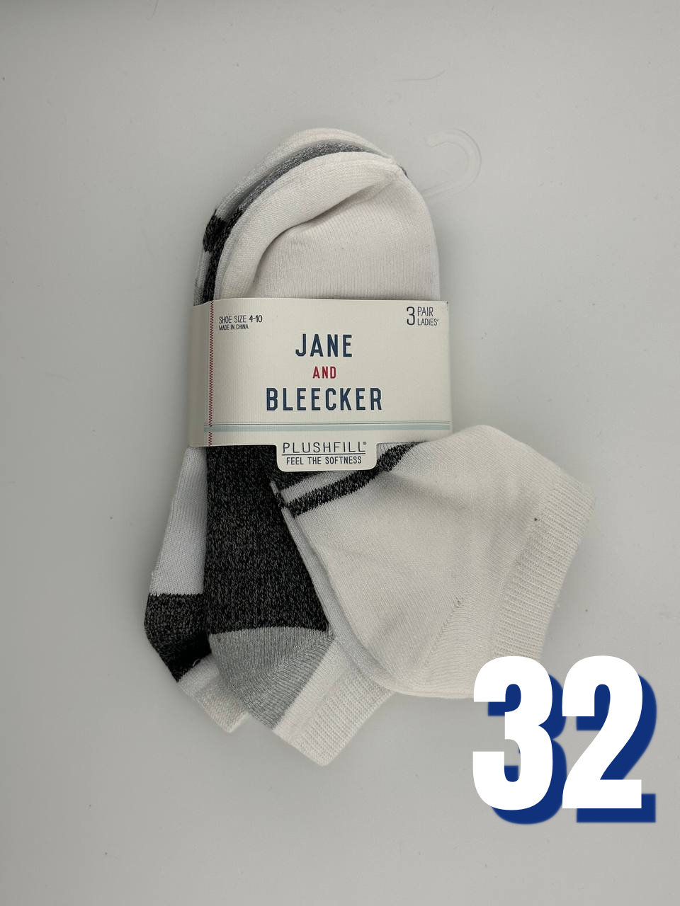 Jane and Bleecker Womens Low Cut Socks 32