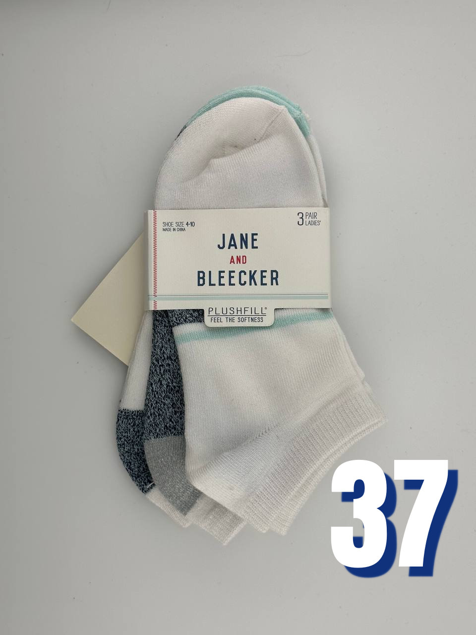 Jane and Bleecker Womens Low Cut Socks 37