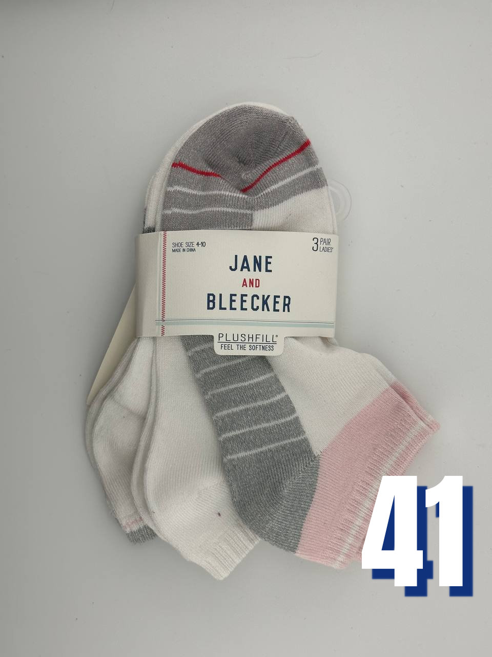 Jane and Bleecker Womens Low Cut Socks 41