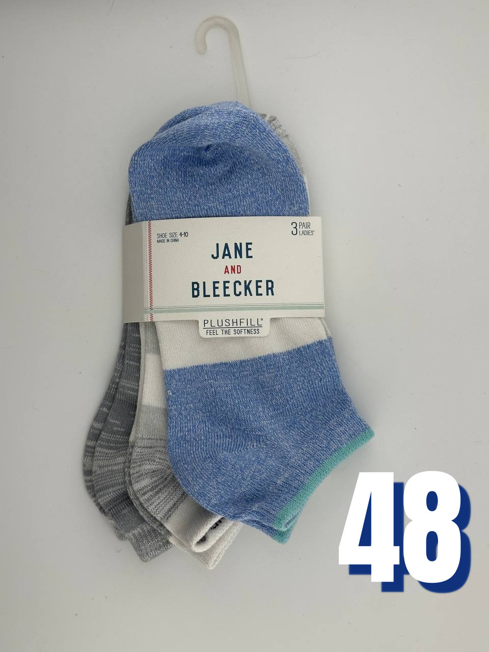 Jane and Bleecker Womens Low Cut Socks 48