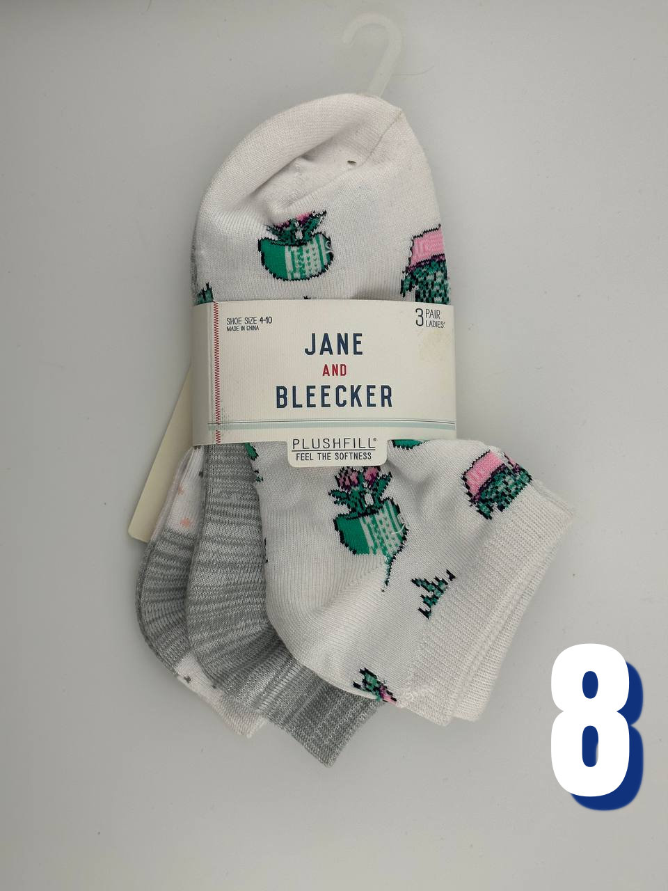 Jane and Bleecker Womens Low Cut Socks 8