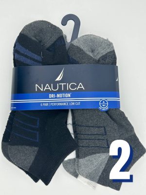 Nautica Men's Dri-Motion 6 Pair Performance Low Cut Socks 2