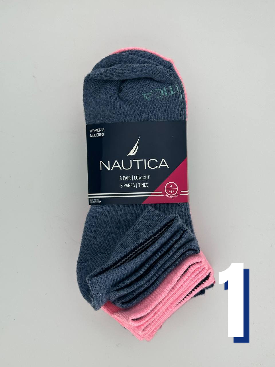 Nautica Womens 8 Pair Low Cut 1