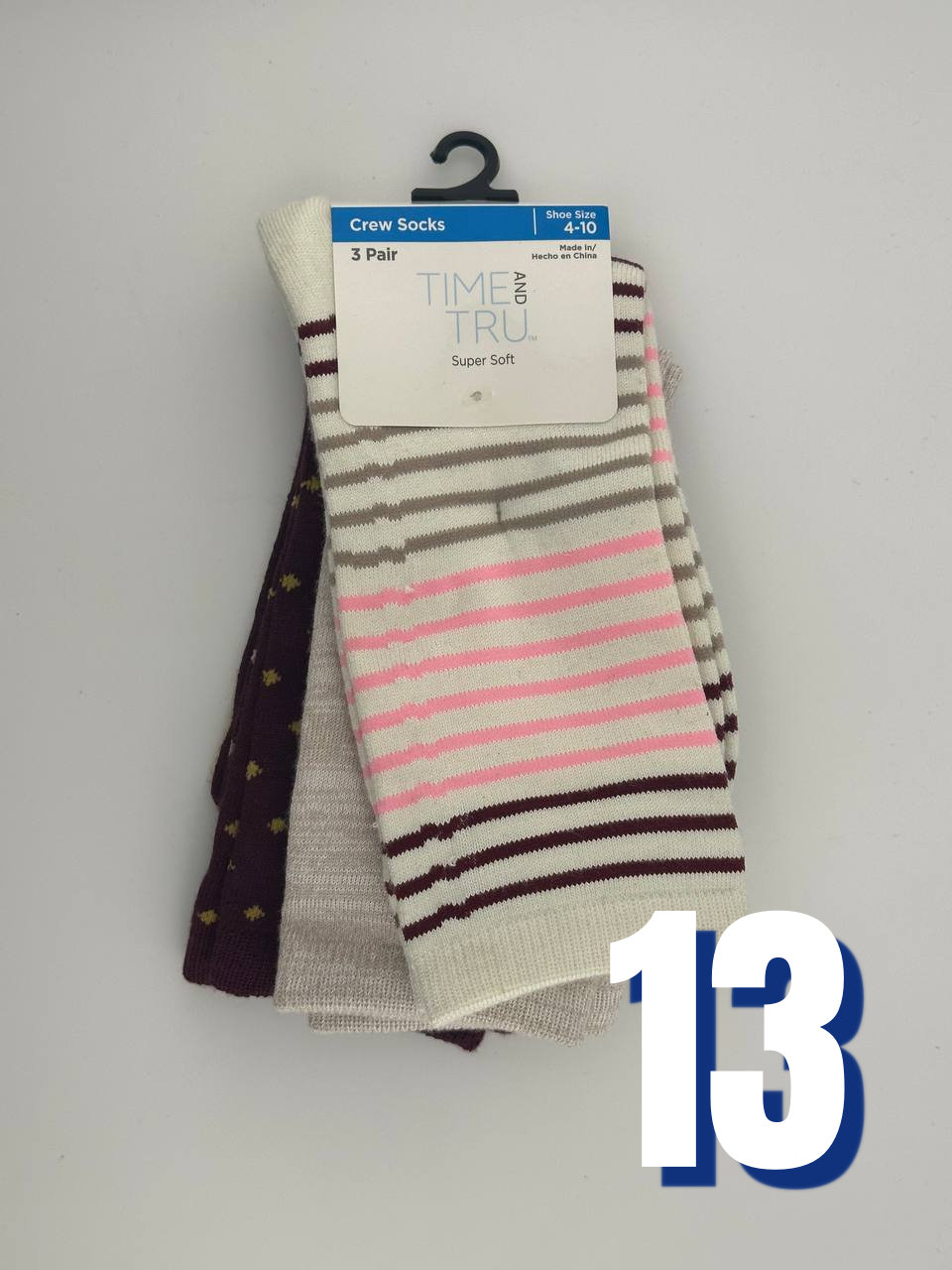 Time and Tru Crew Socks 13