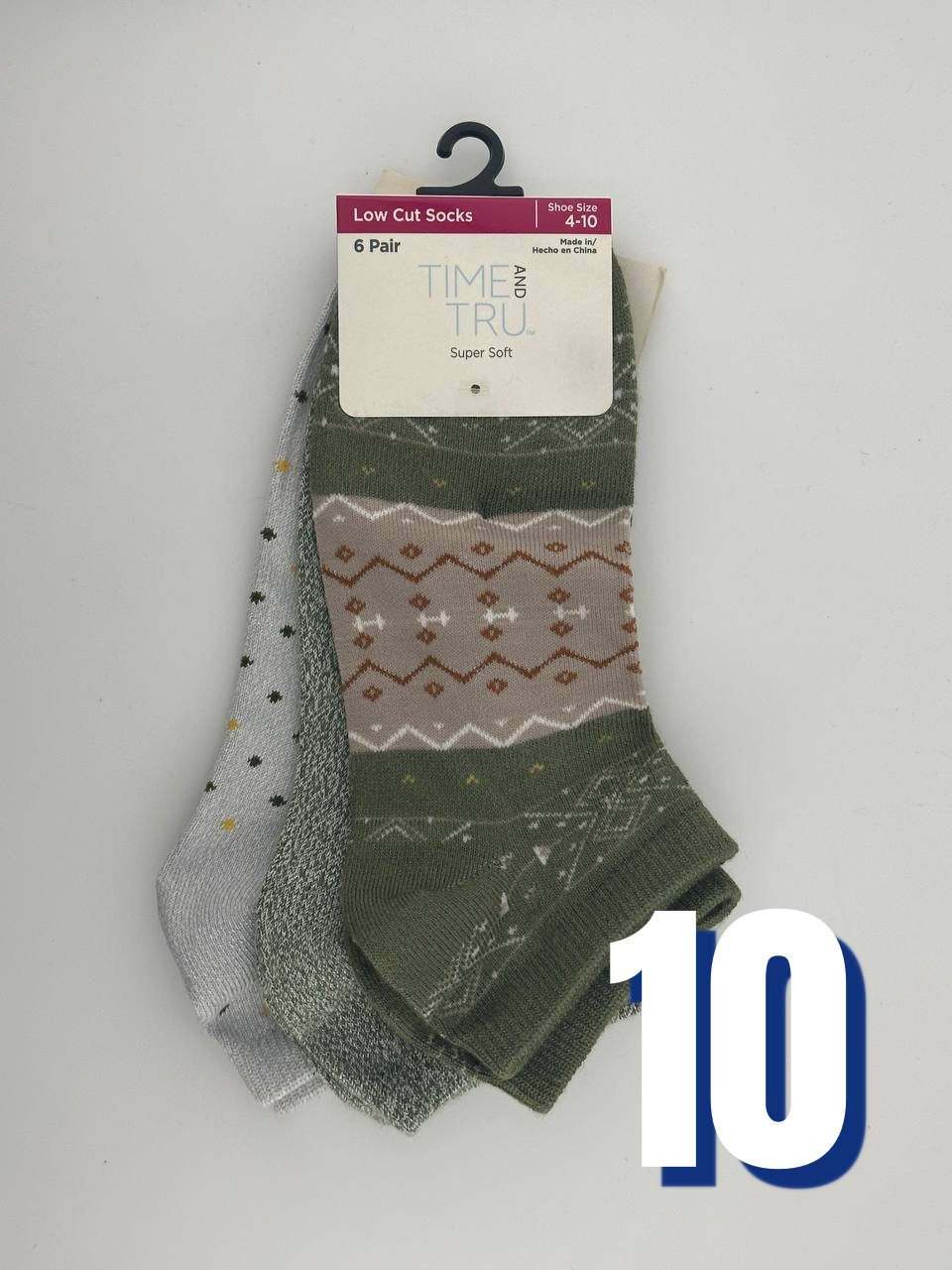 Time and Tru Low Cut Socks B 10