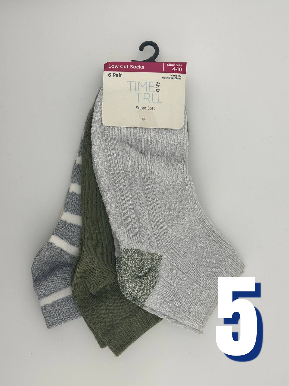 Time and Tru Low Cut Socks B 5
