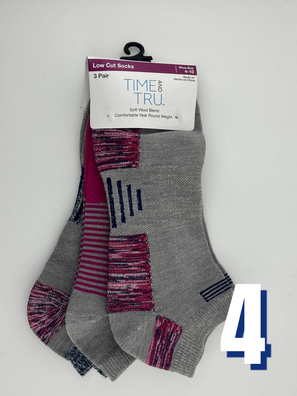 Time and Tru Low Cut Socks Sport 4