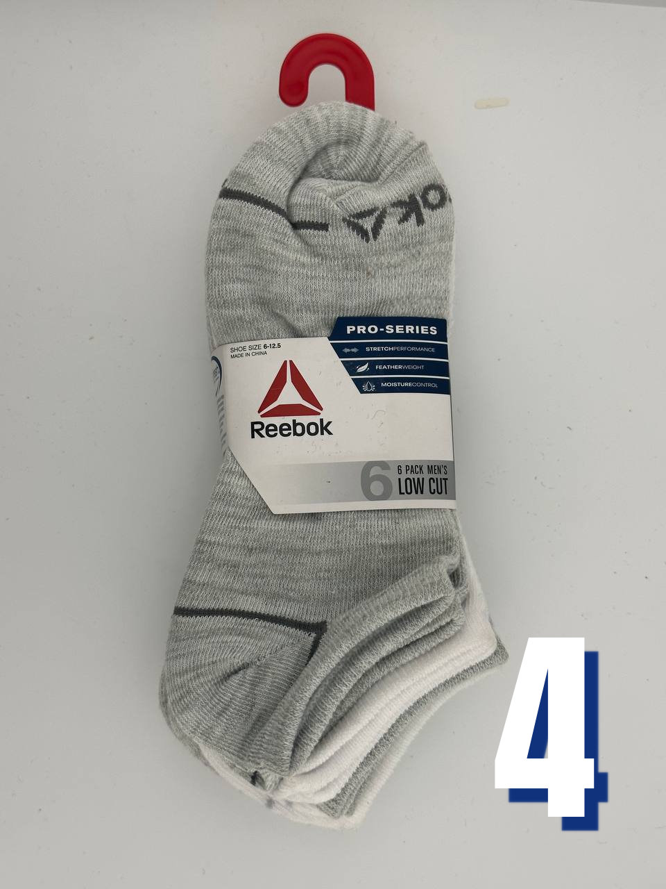 Reebok Mens Low Cut Pro Series 6 Pack 4